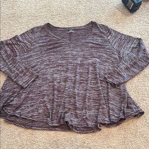 Aerie Purple Relaxed Long Sleeve Top